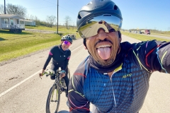 Cruz and Chris on the open road