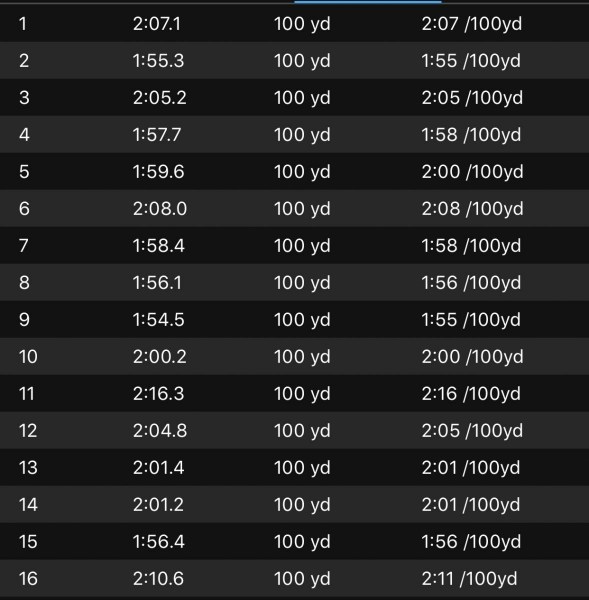 Swim Pace 1
